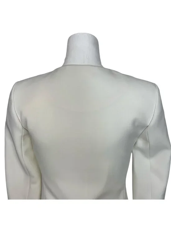 Ted Baker Heraly Scalloped Hem Cropped Jacket 0 Off White - Picture 11 of 16